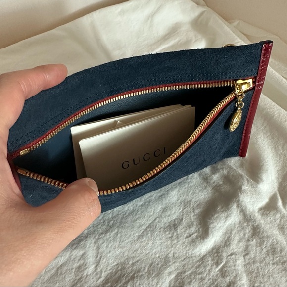 NEW WITH GUCCI DUSTBAG AND CARDS Gucci Rajah Suede Large Tote Bag in Blue - Picture 8 of 16